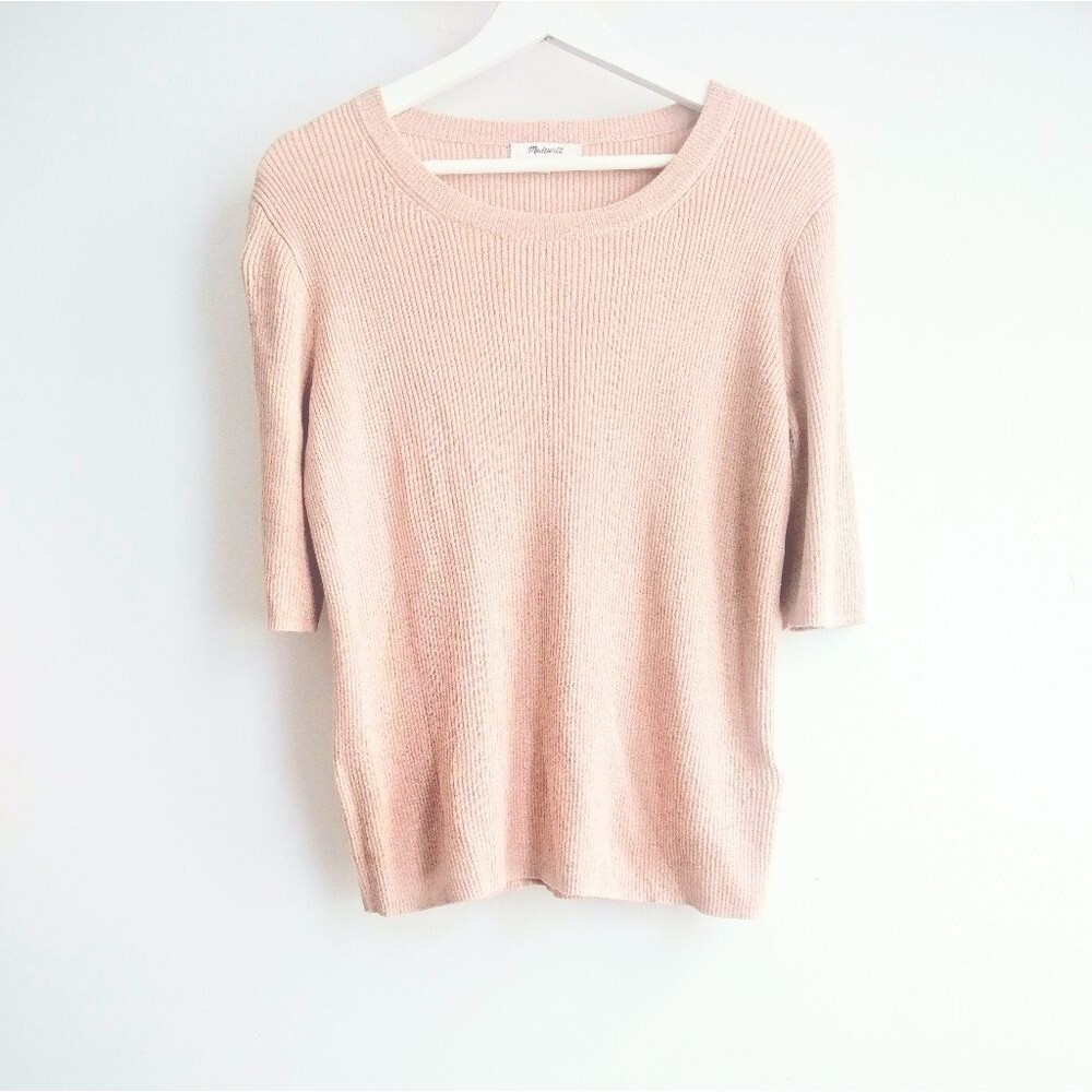 Madewell Light Pink Shimmering Top Size L